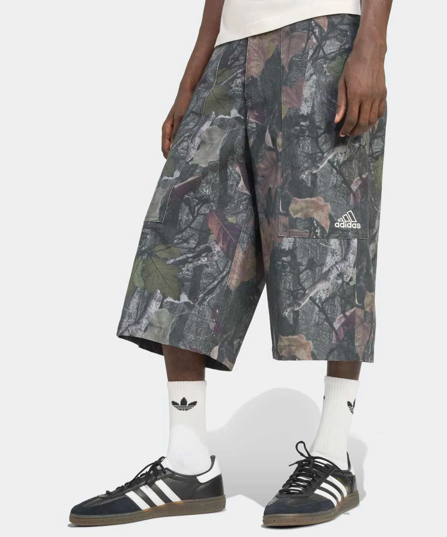 Мужские шорты Adidas Originals камуфляжные хлопковые чёрные — фото 4