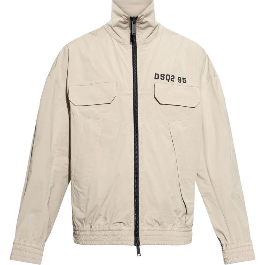 

DSQUARED 2 Куртка-бомбер с принтом логотипа, Light Beige