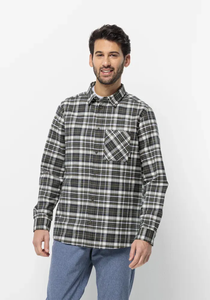 

Фланелевая рубашка Jack Wolfskin "BERGWEG SHIRT M", цвет Island-Moss-41