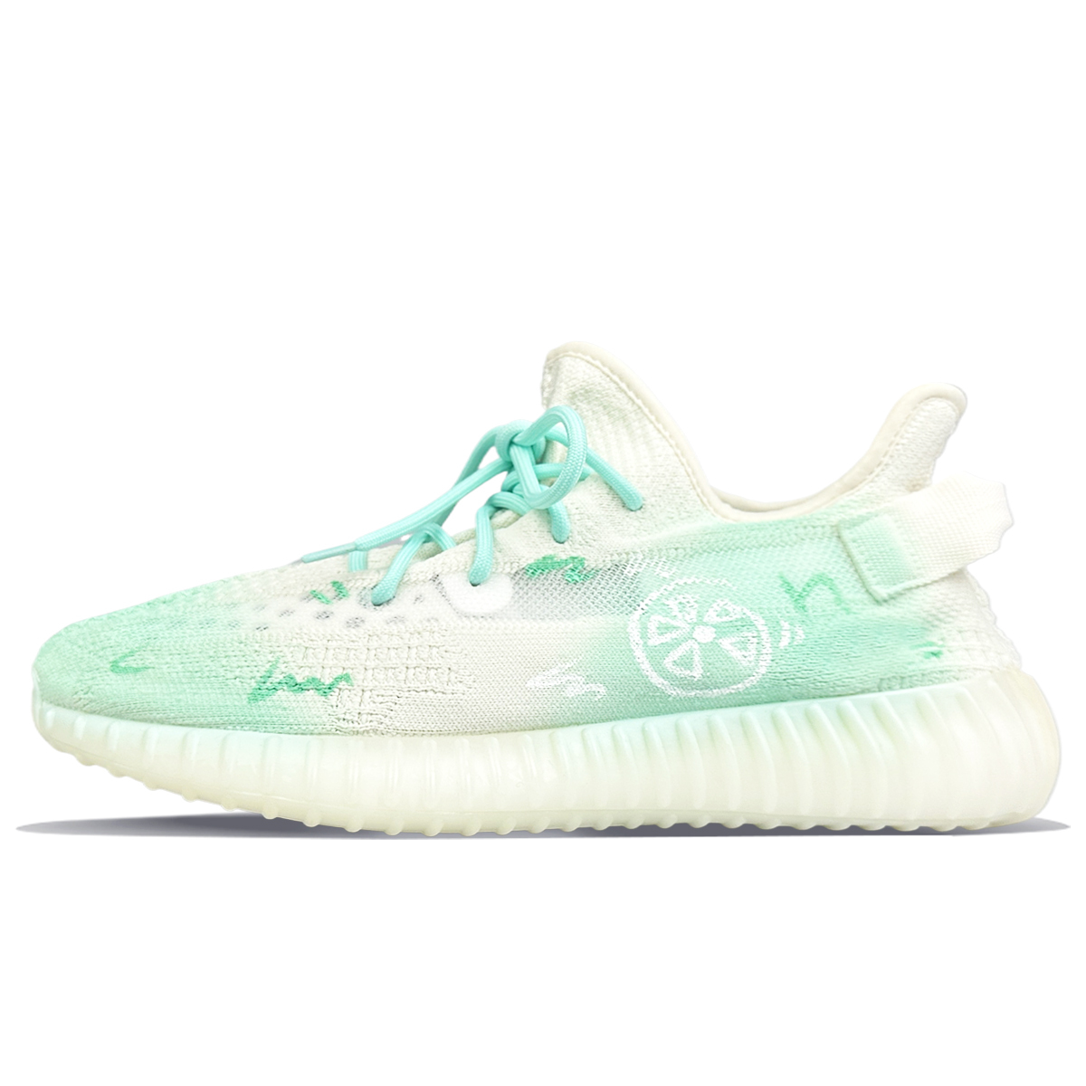 

Adidas Originals Изи Буст 350 В2 Лоу Топ Кэжуал Кроссовки Унисекс Уайт Грин, цвет White Green