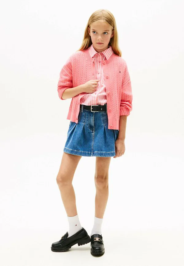 Кардиган крупной вязки с ажурным узором Tommy Hilfiger, Tropical Blush