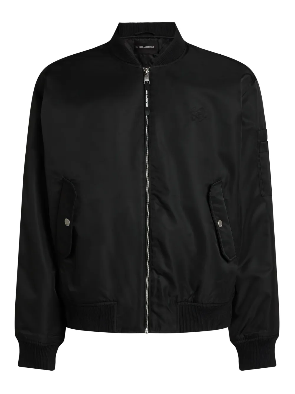 

Бомбер с вышитым логотипом KARL LAGERFELD, черный