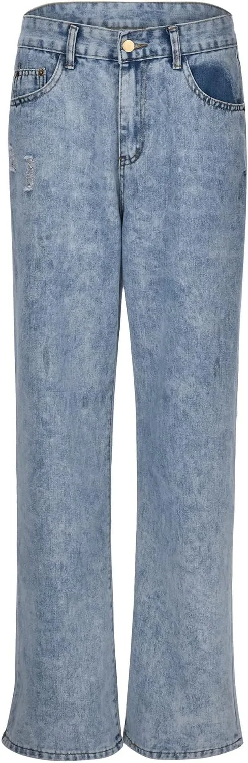 Джинсы женские Boyfriend Baggy Y2K High Waisted Straight Leg — фото 4