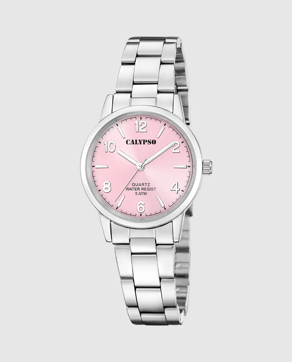 

K5859/5 Базовые серебристые стальные женские часы Calypso, серебряный