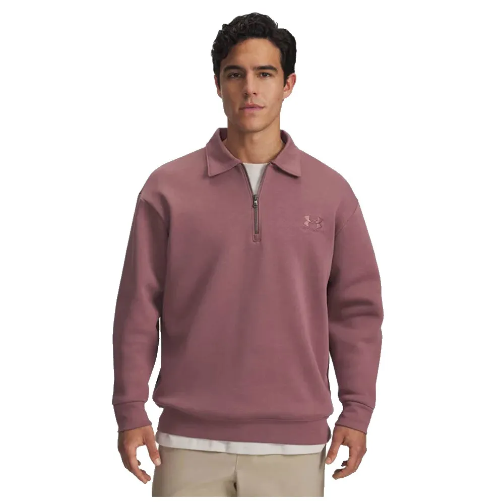 

Толстовка Under Armour Icon Fleece Collar half zip, фиолетовый