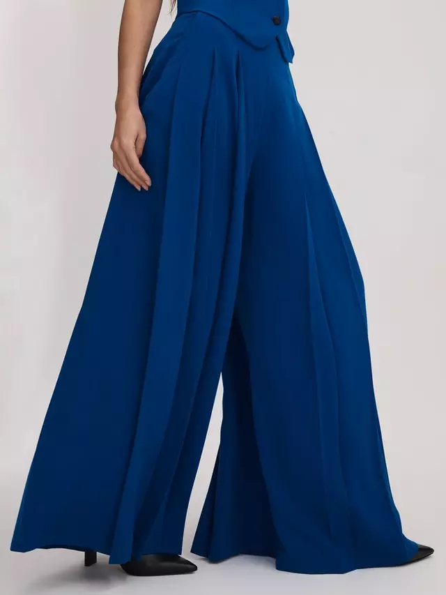 

Брюки FLORERE Deep Pleat Extra Wide Leg, цвет bright/blue