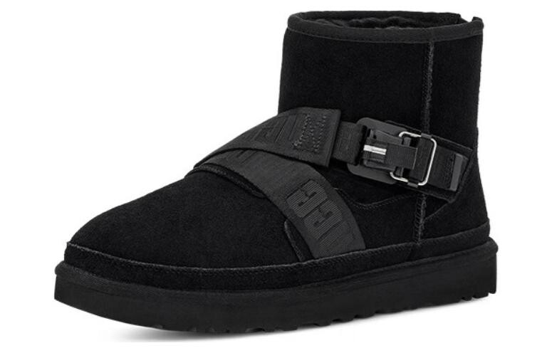 Полусапоги мужские UGG зимние с логотипом бренда, черный — фото 3