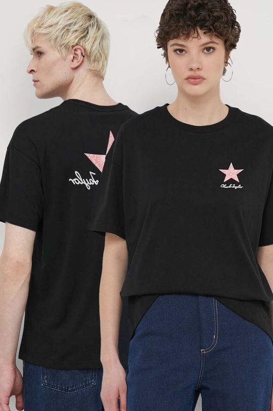 

Хлопковая футболка Converse, черный