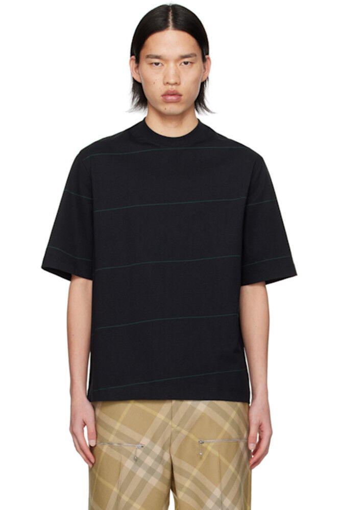 

Черная полосатая футболка Burberry