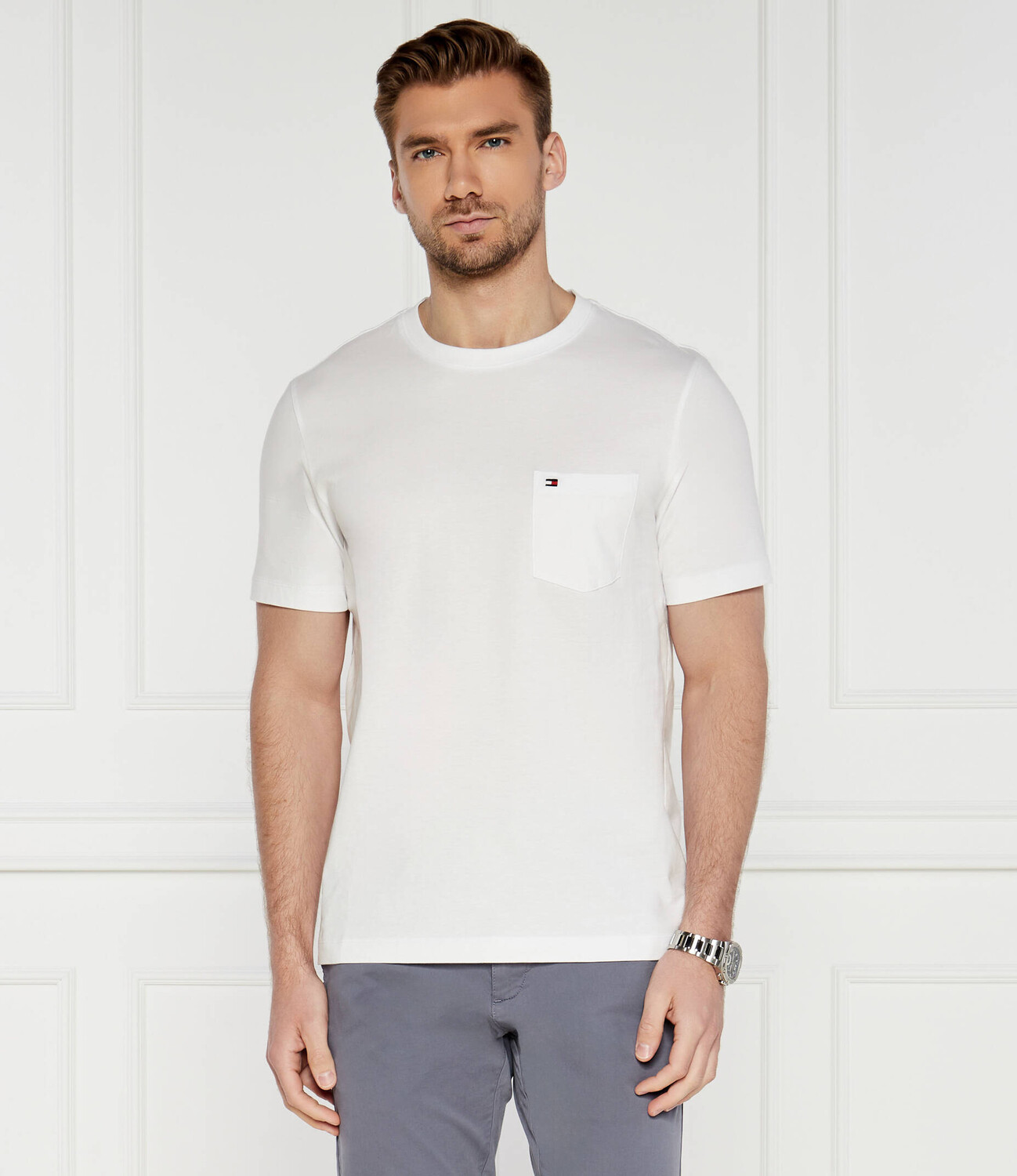 Футболка Tommy Hilfiger POCKET TEE Regular Fit, белый — фото 3