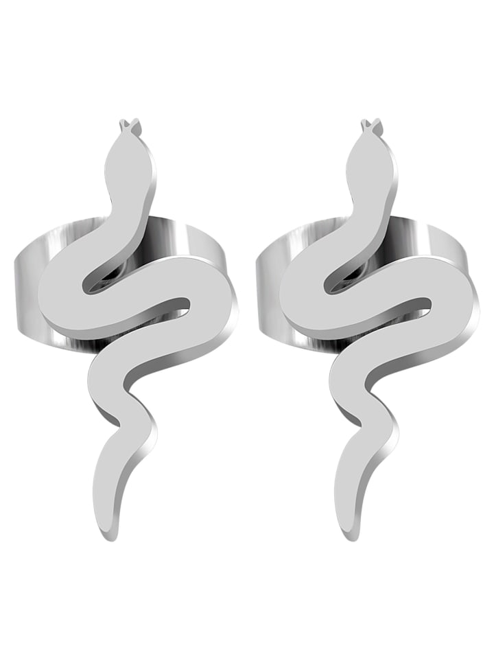 

Adeliás Женские серьги - Серьги-гвоздики из нержавеющей стали серебристого цвета