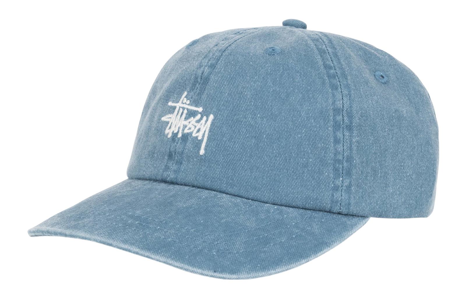 

Stussy Хлопковая бейсболка унисекс синяя, Washed Blue