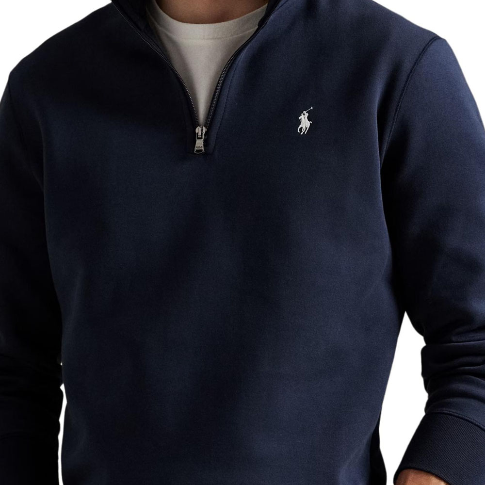 Толстовка с вышитым логотипом и половинной молнией Polo Ralph Lauren, marine синий — фото 3