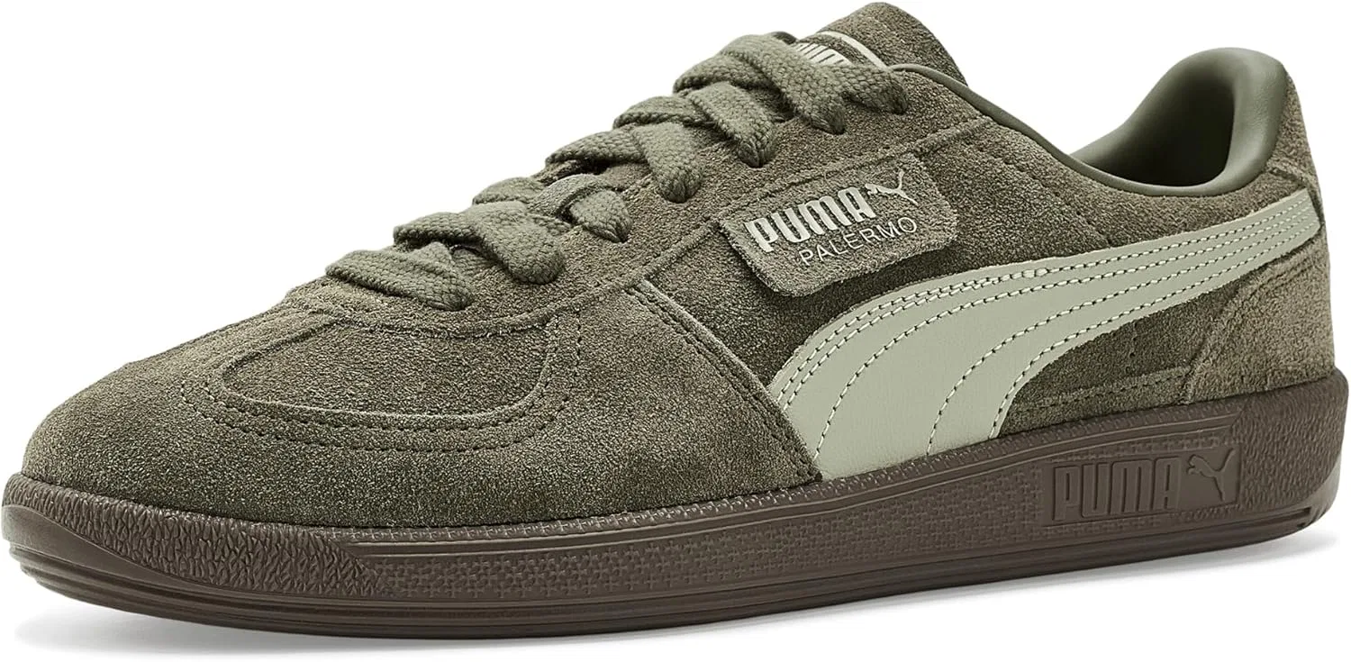 Кроссовки PUMA Palermo, кожаные, Loden Green/Gum