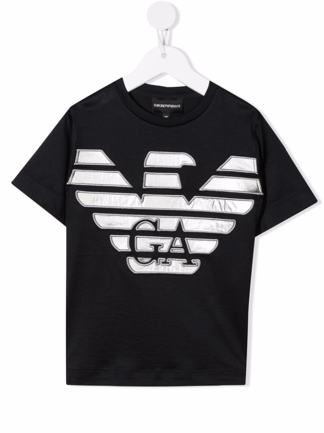 

Emporio Armani Kids футболка с нашивкой-логотипом, синий
