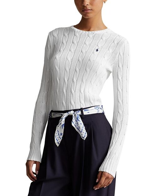 

Хлопковый вязаный свитер Ralph Lauren, цвет White