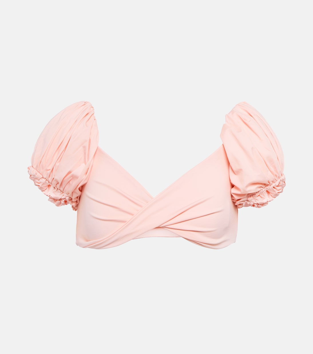 

Верх бикини с рукавами-буфами Giambattista Valli, розовый