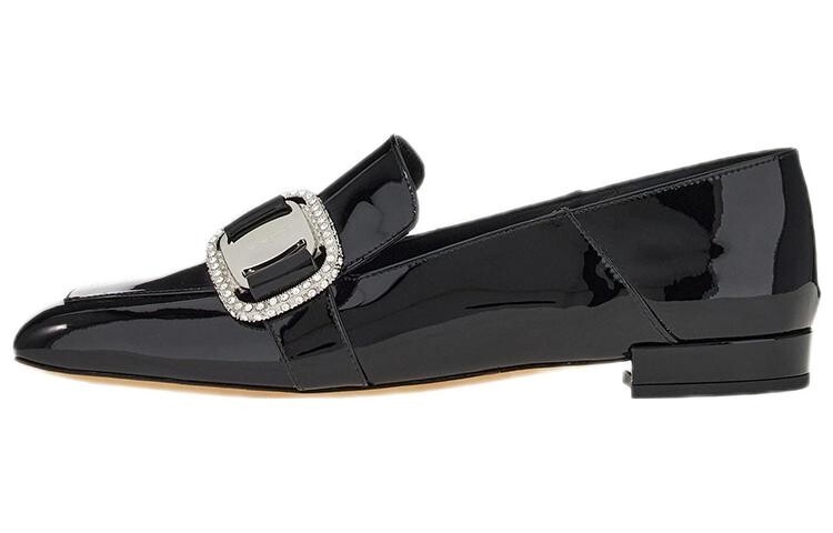 Туфли женские Ferragamo Vara с серебряной пряжкой, черный
