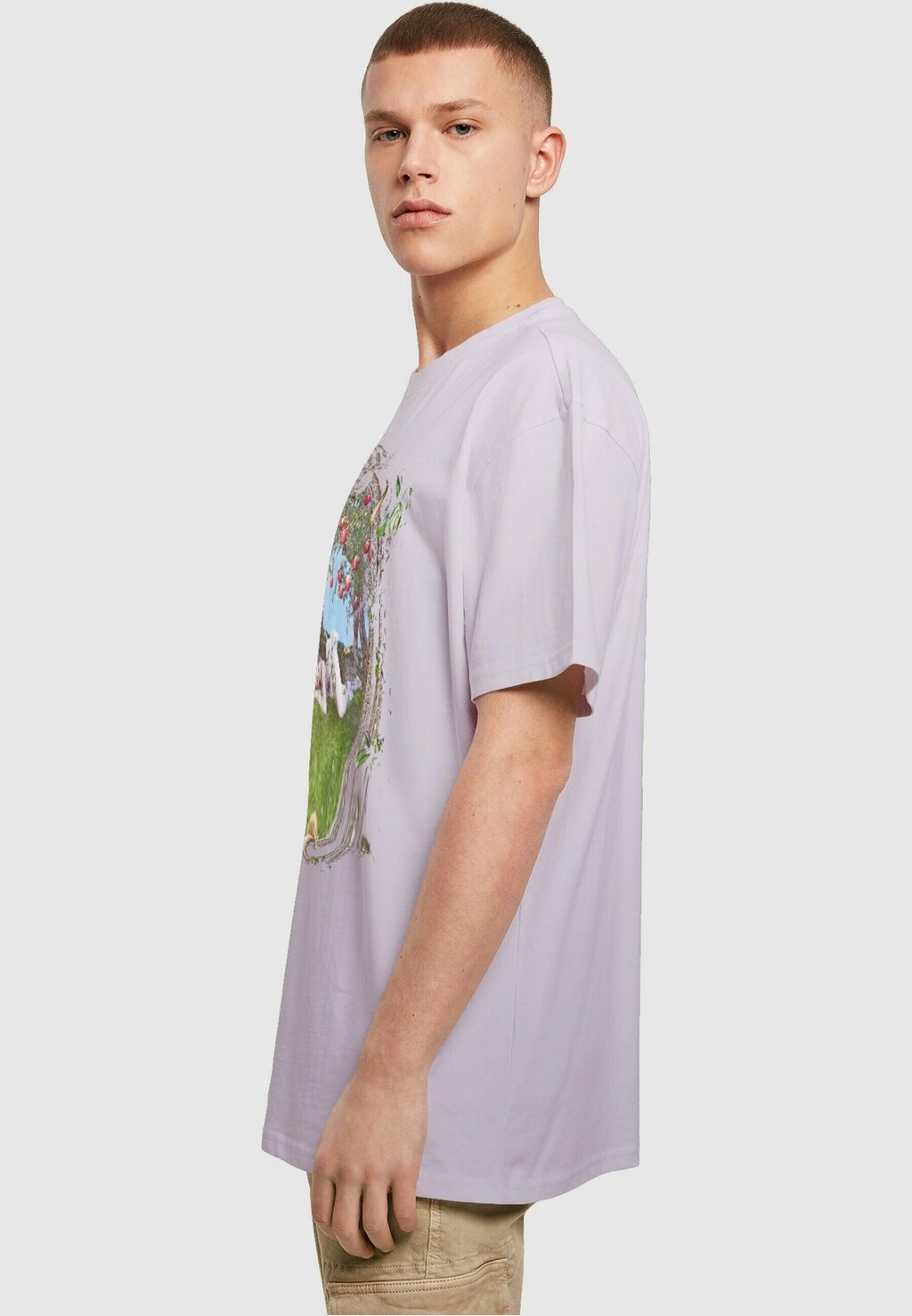 

Футболка с принтом ASHNIKKO APPLE PICTURE OVERSIZED TEE Merchcode, сиреневый