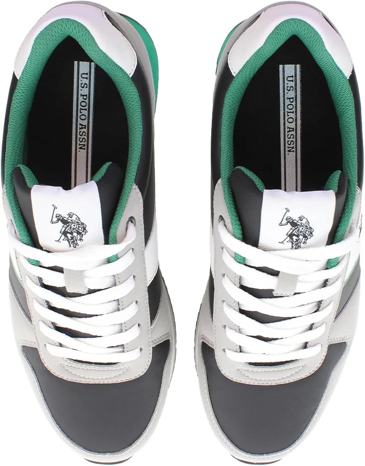 Ассоциация поло США - BALBIL002MDYH1 Мужские синтетические кроссовки U.S. Polo Assn., Grey Black Green — фото 2