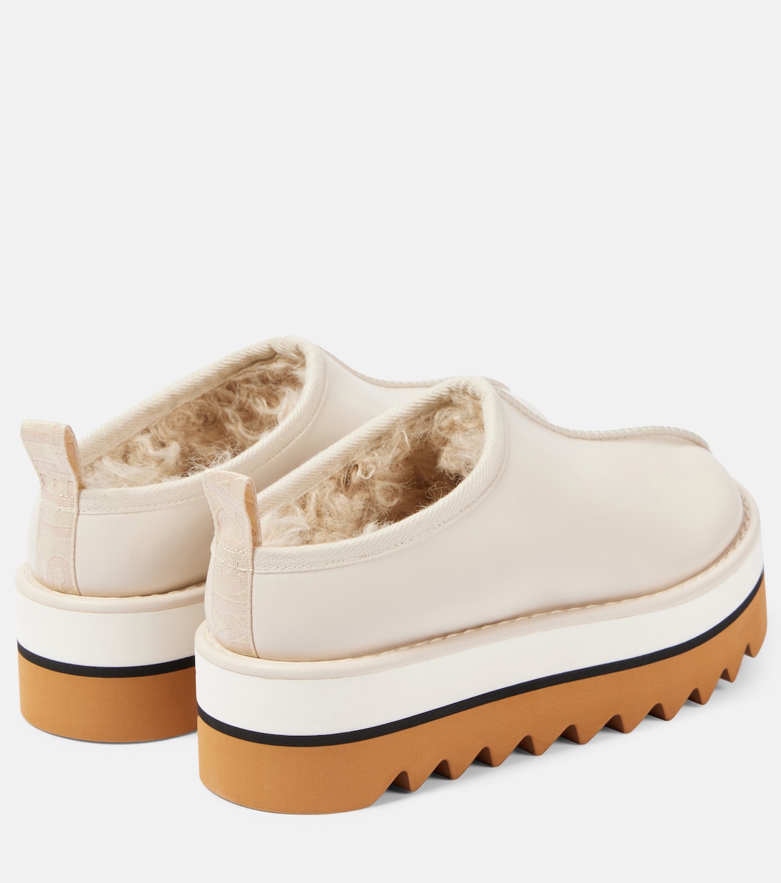 Мюли Sneak-Elyse из искусственной кожи с подкладкой из искусственного меха Stella McCartney, Greggio — фото 2