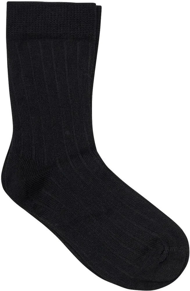 Носки детские Ankle Sock Rib 2-Pack Minymo, черный — фото 3