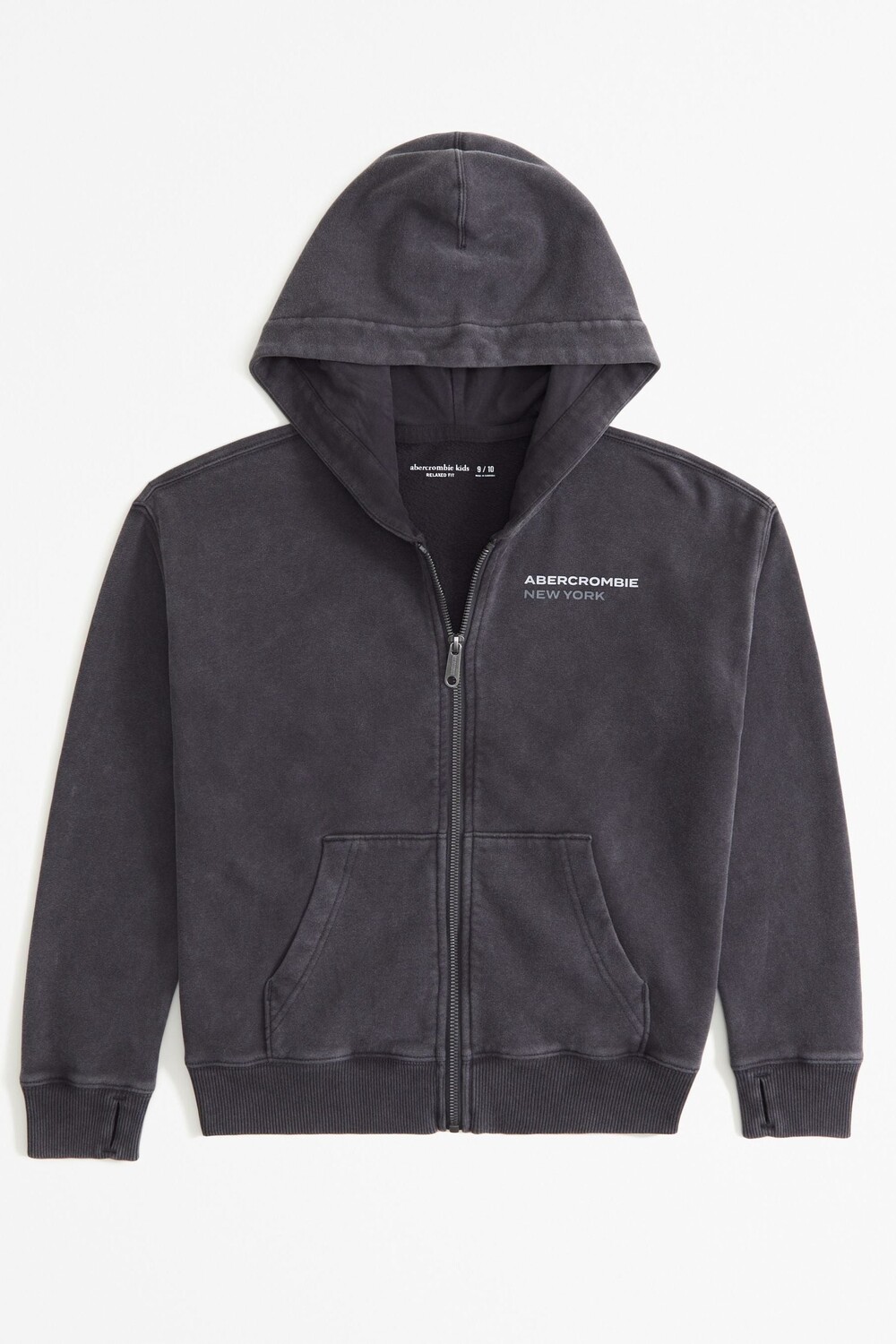 

Толстовка на молнии с логотипом Abercrombie & Fitch, серый