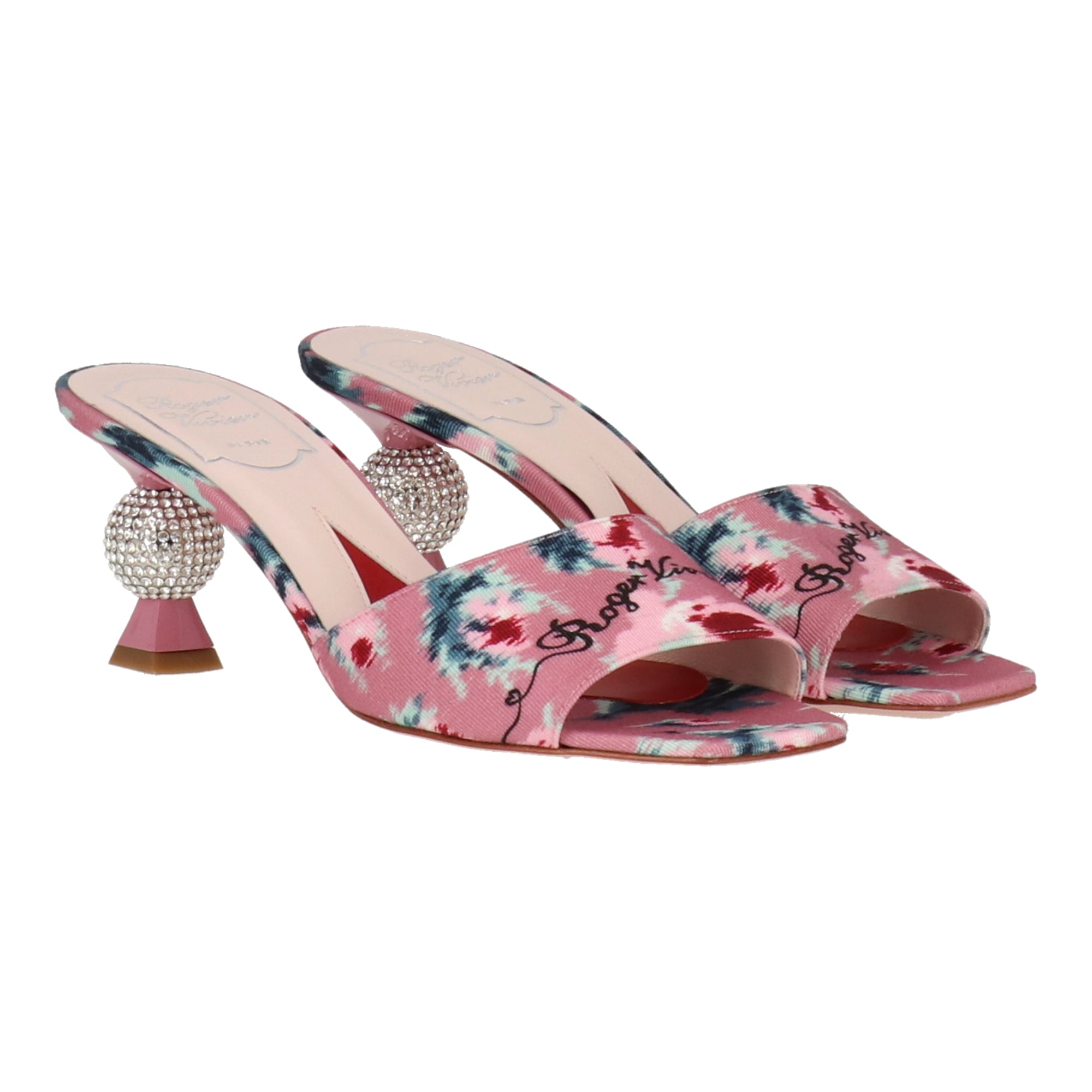 Женские светло-розовые мюли Roger Vivier