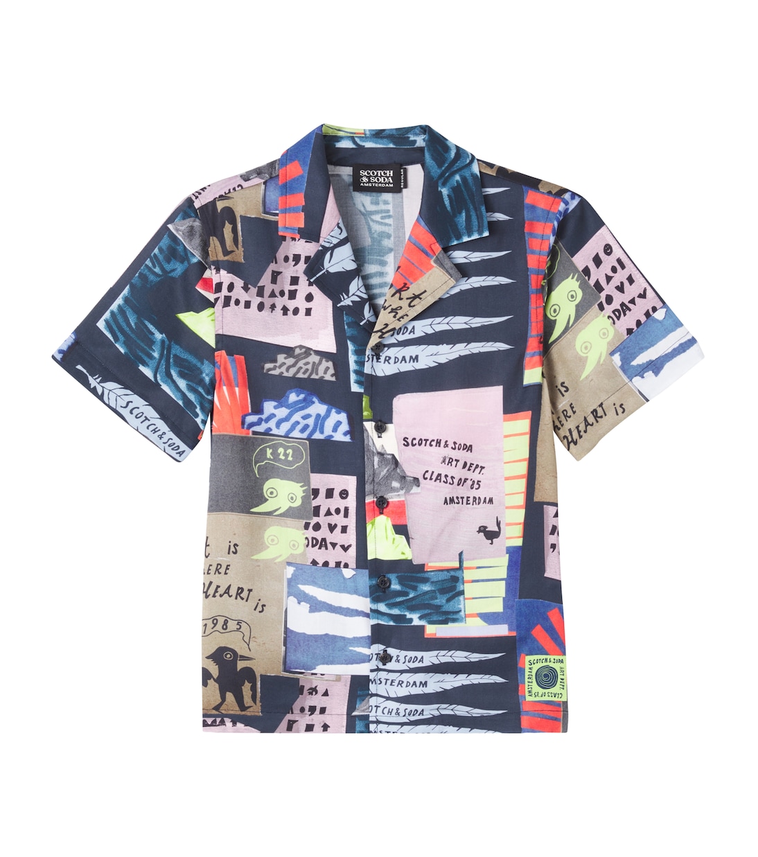 

Печатная рубашка Scotch & Soda Kids, Art Dept Collage Anthracite