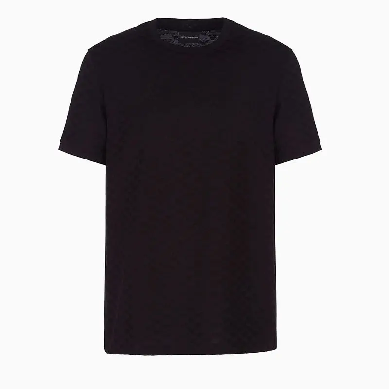 Футболка All Over Jacquard Eagle EMPORIO ARMANI, черный — фото 3