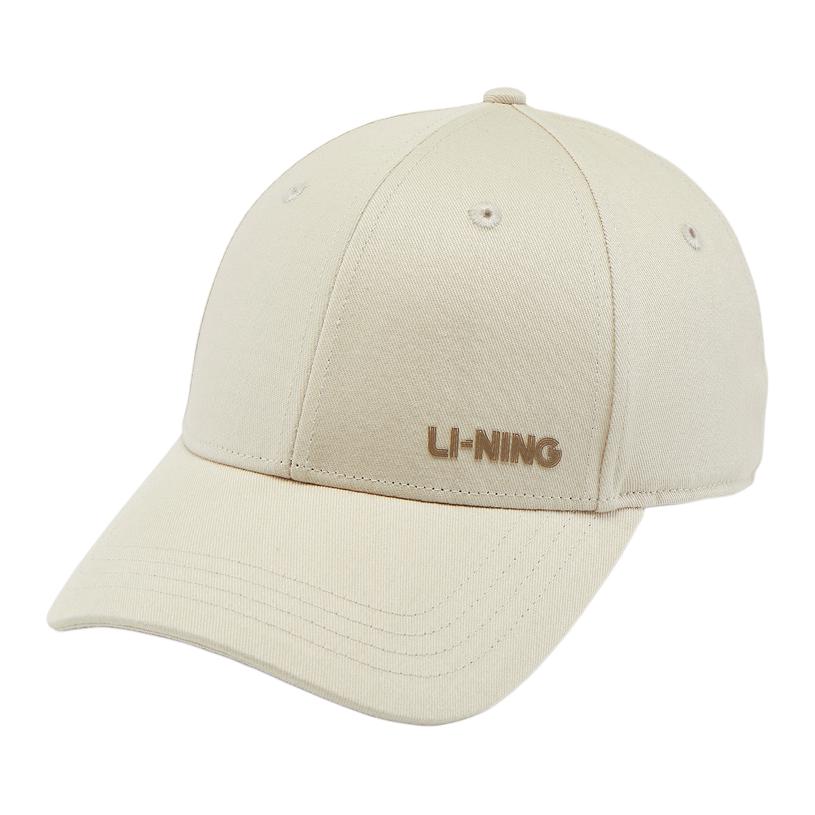 

LINING Хлопковая бейсболка унисекс однотонная хаки, Plain Khaki