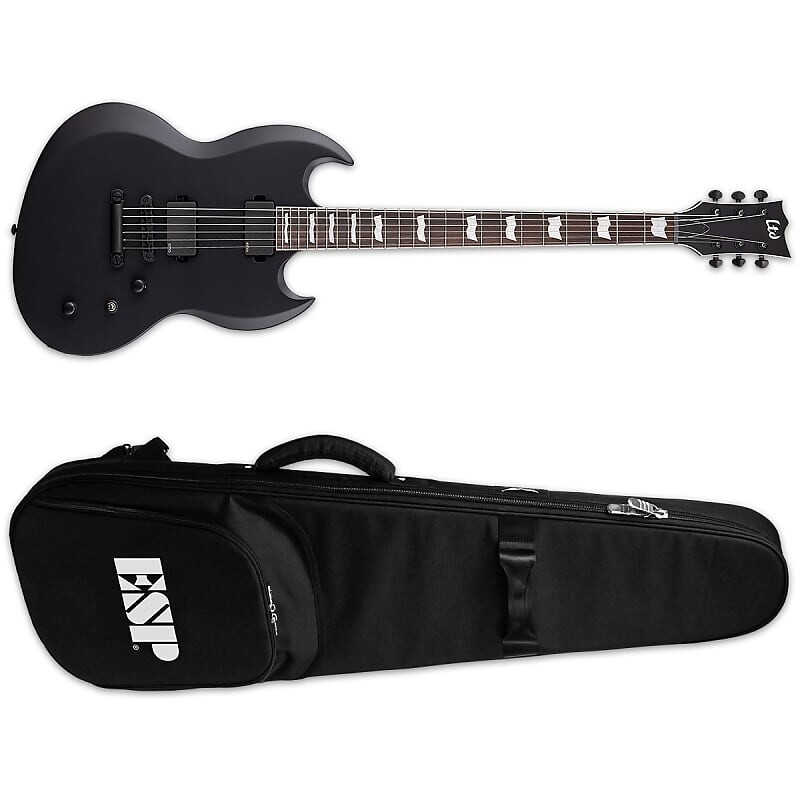 

Электрогитара ESP LTD Viper-400 Baritone Black Satin Electric Guitar + ESP TKL Gig Bag - Brand NEW!