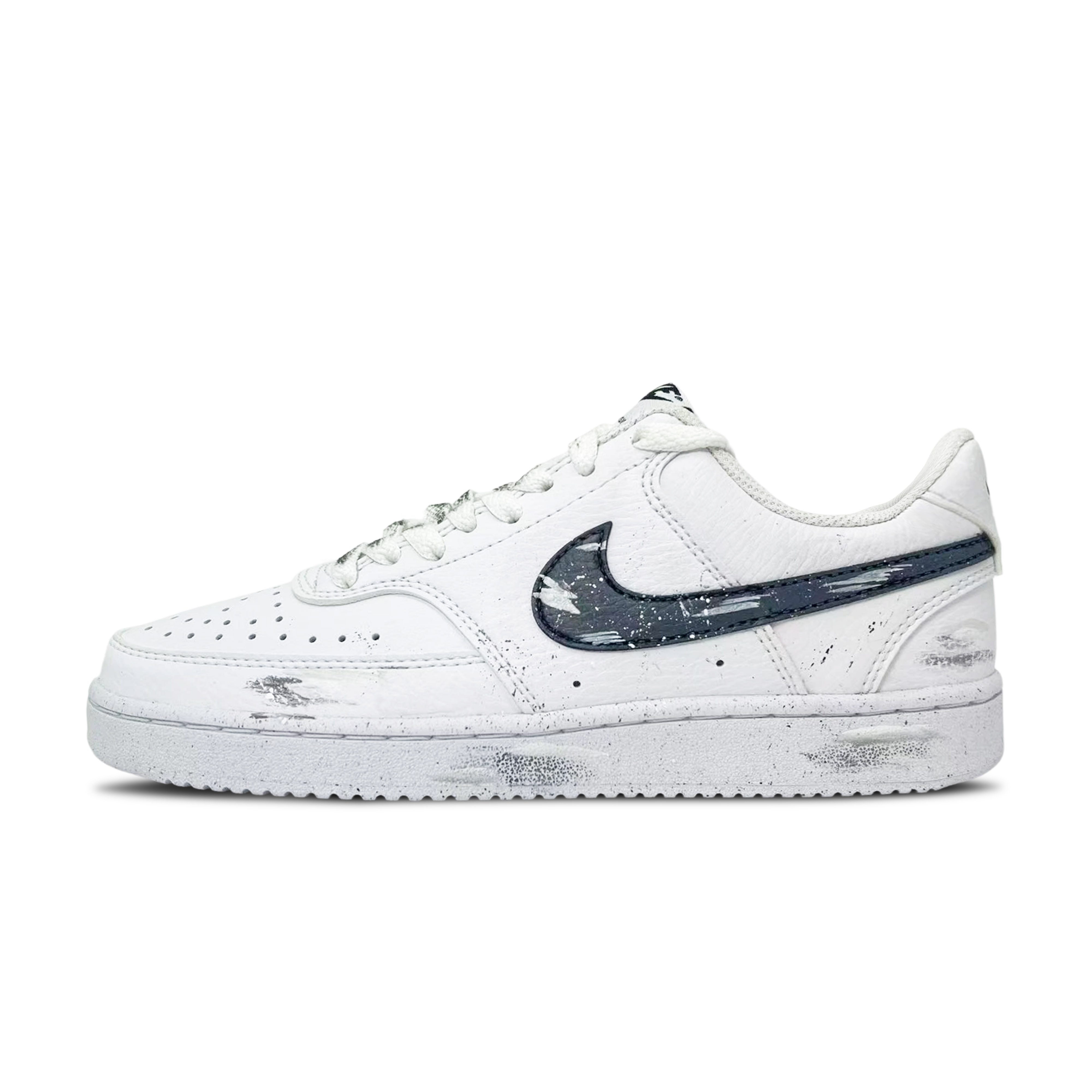 

Кроссовки Court Vision 1 Gray Mist Love, износостойкие, низкие, для скейтбординга, серые, мужские Nike, Gray