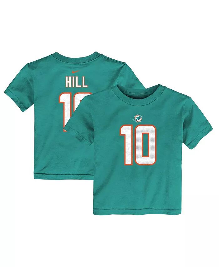 

Футболка для мальчиков и девочек Tyreek Hill Aqua Miami Dolphins с именем и номером игрока Nike