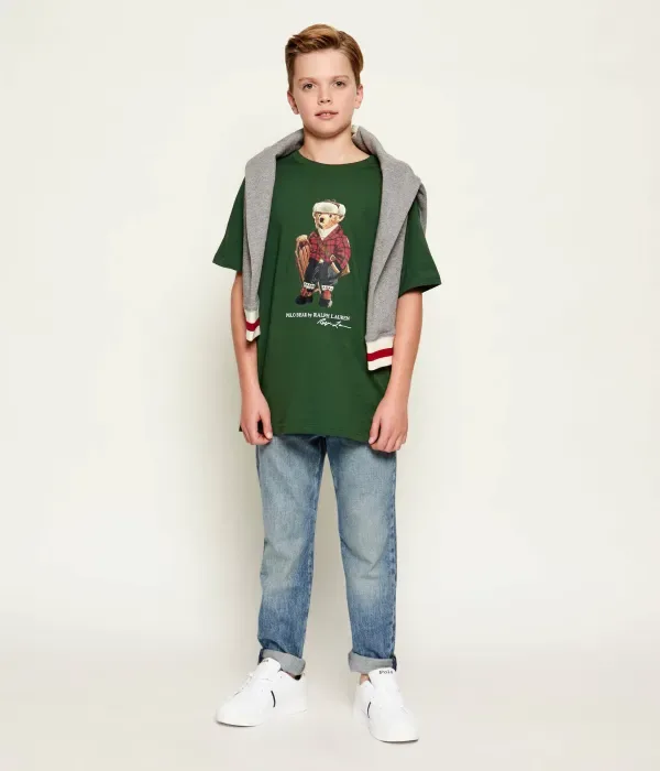 Футболка regular fit Polo Ralph Lauren, бутылочно-зеленый — фото 2