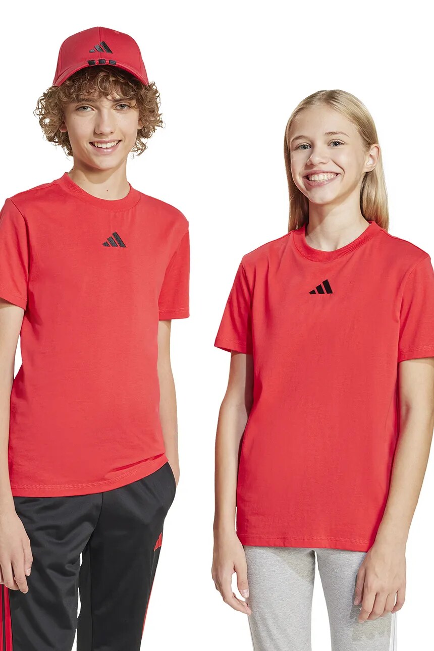 

Футболка детская хлопковая Adidas, красный
