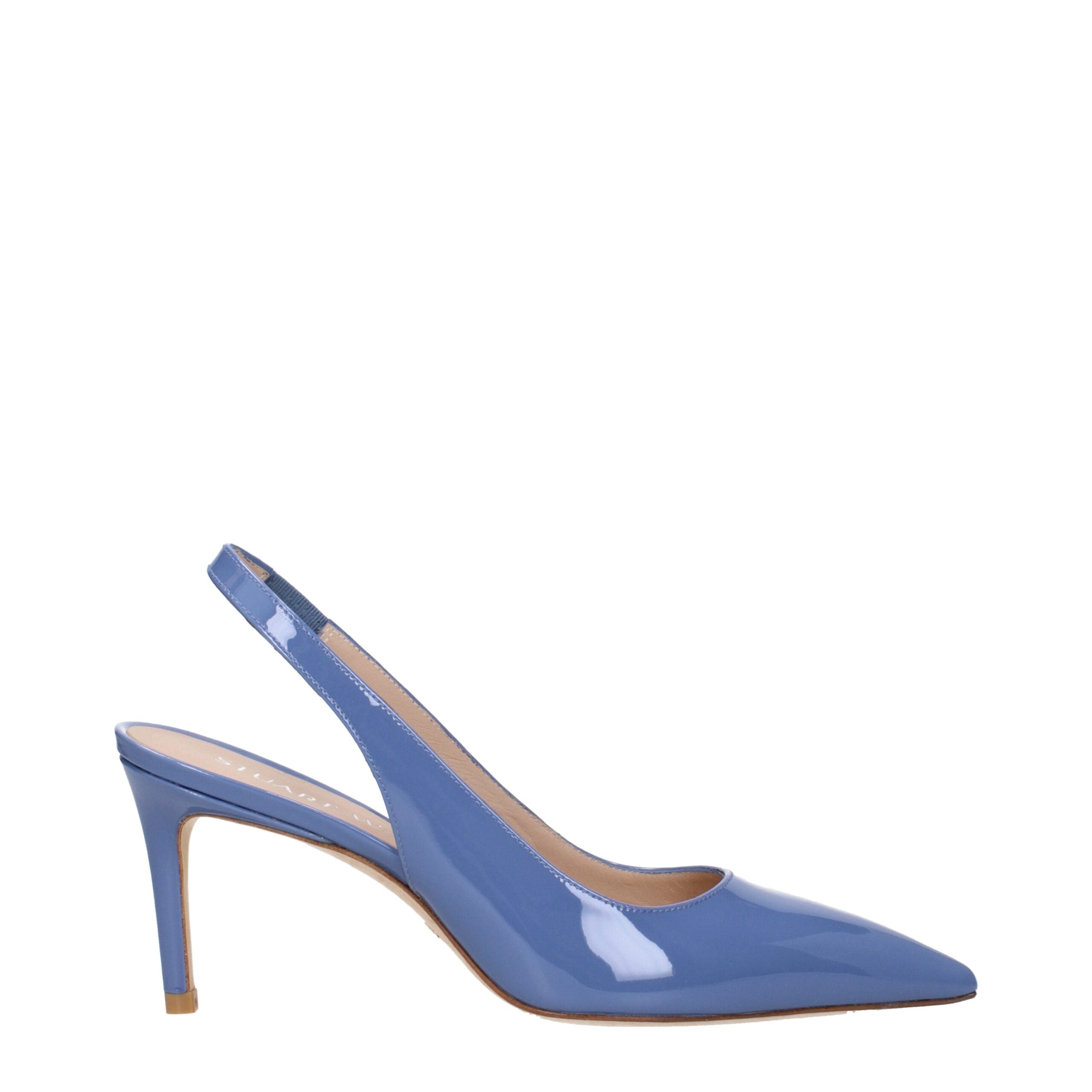 Stuart Weitzman синие Кожаные Женские Сандалии
