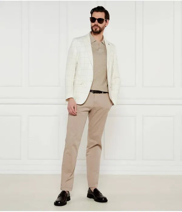Элегантный льняной пиджак h-hutson-233 Slim fit Boss, бежевый — фото 2