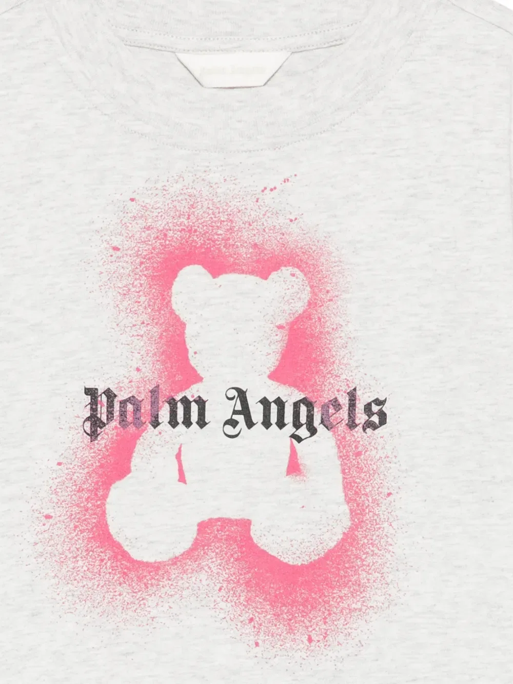 Футболка с принтом "плюшевый мишка" Palm Angels Kids, серый — фото 3