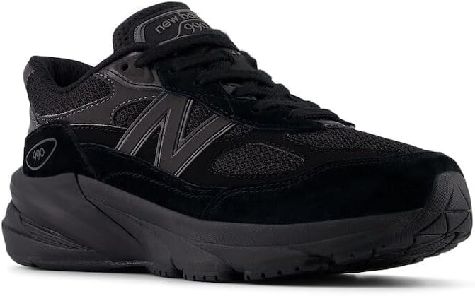 Детские кроссовки New Balance 990 V6 на шнуровке, черный — фото 4