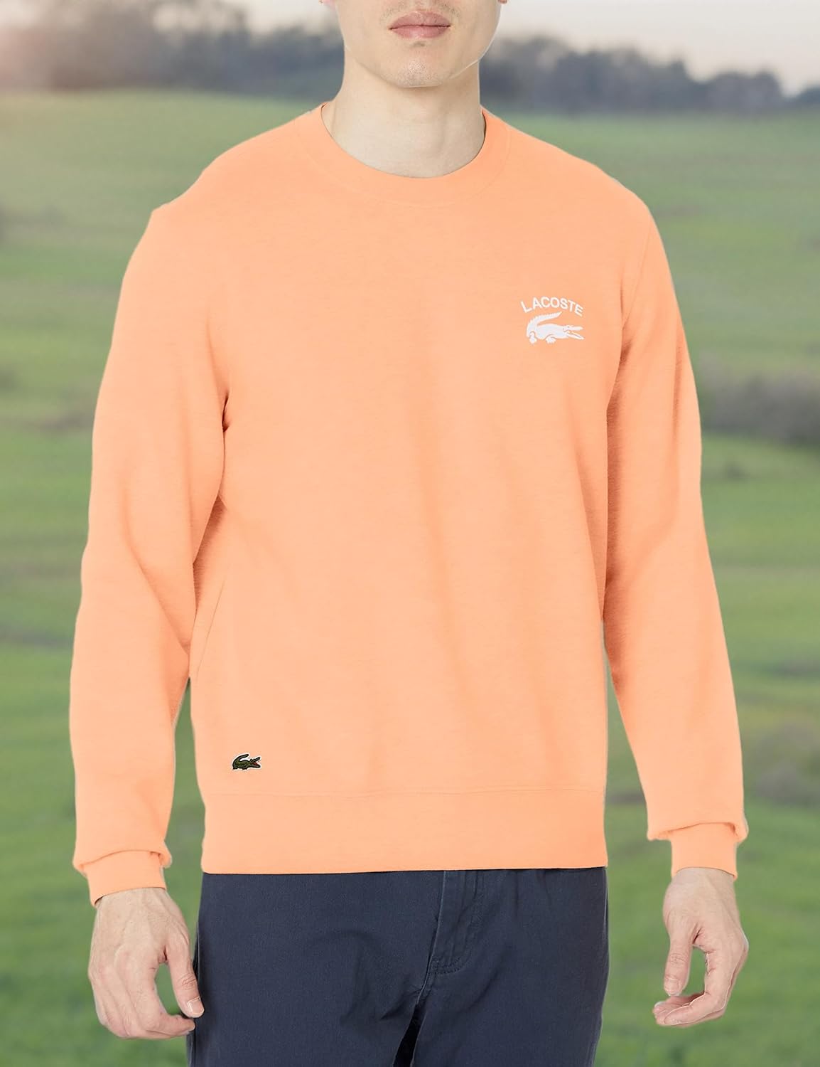 Мужская толстовка Lacoste Classic Fit с длинным рукавом из французского трикотажа, Ledge — фото 3