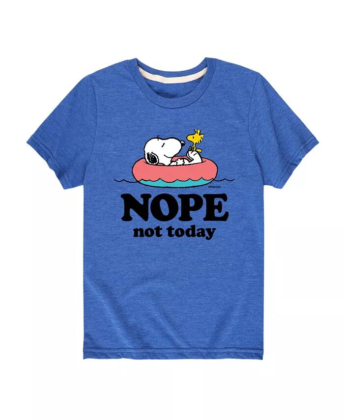 

Футболка с графическим принтом Big Boys Peanuts Nope Not Today Hybrid, синий