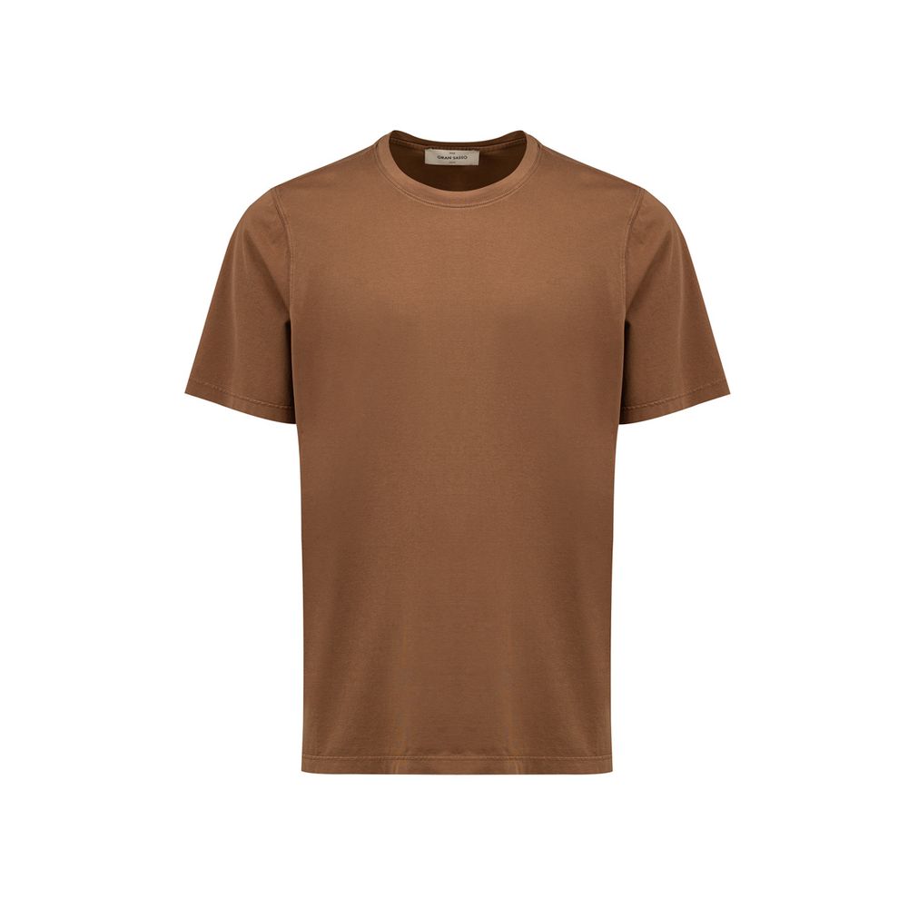 

Футболка Brown Cotton Long Gran Sasso, коричневый
