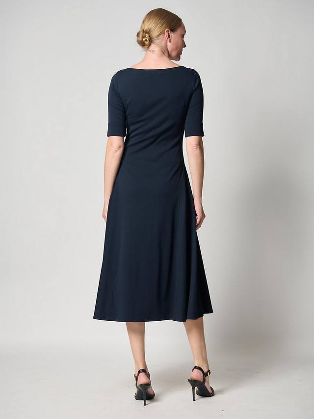 Платье миди Lauren Munzie из рибаны с хлопком и стретчем Ralph Lauren, Lighthouse Navy — фото 2