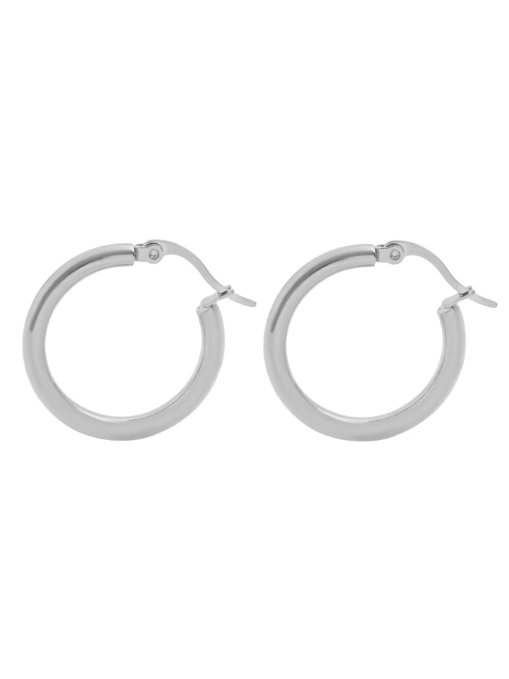 

Adeliás Женские серьги - серьги-кольца на шарнирах из нержавеющей стали серебристого цвета