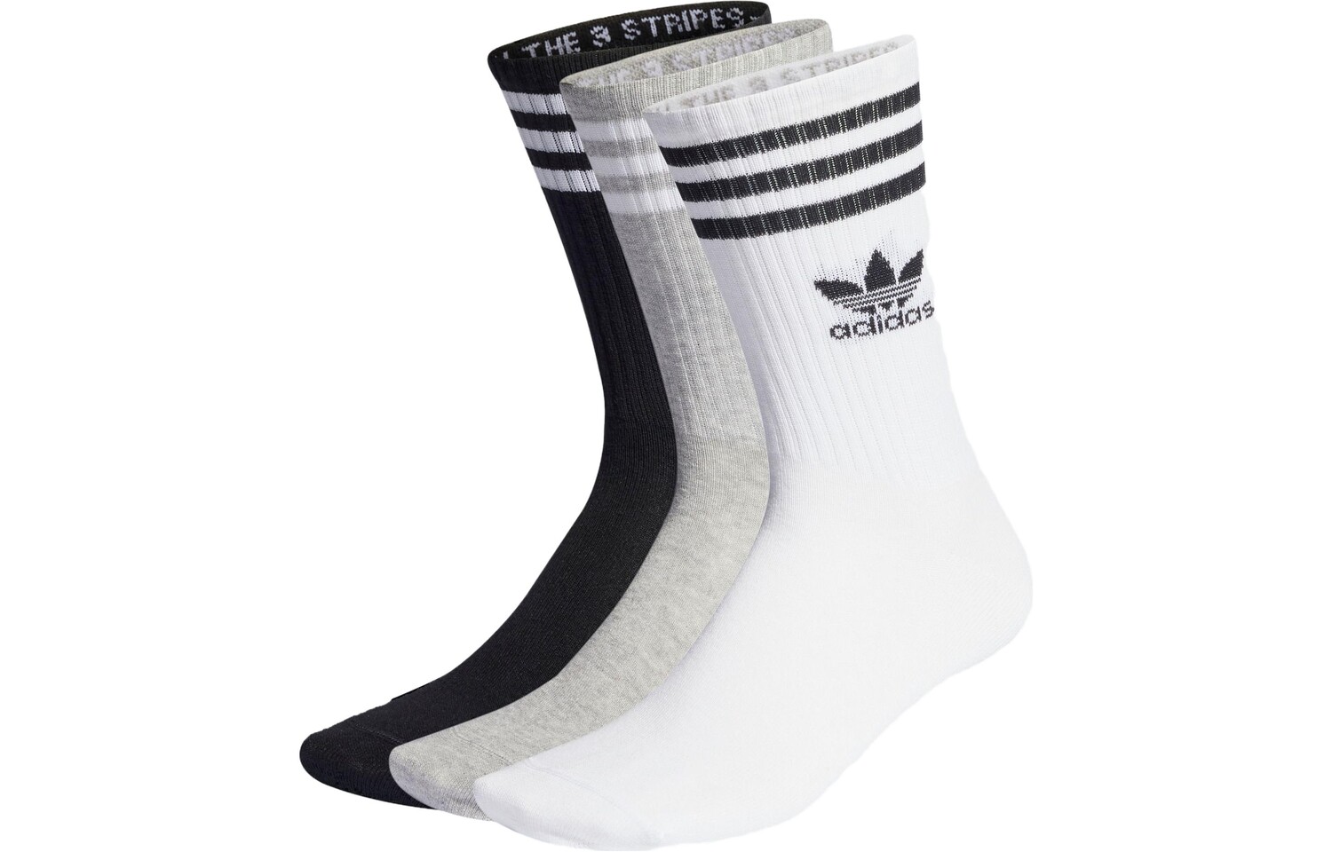 

Носки унисекс до середины икры Adidas Originals, цвет 3 pairs (white + medium hemp gray + black)