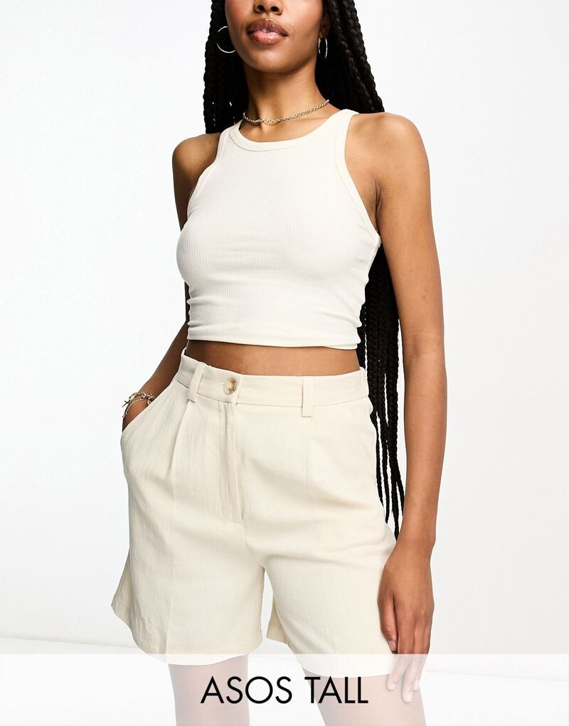

Шорты для папы из смесового льна ASOS DESIGN Tall