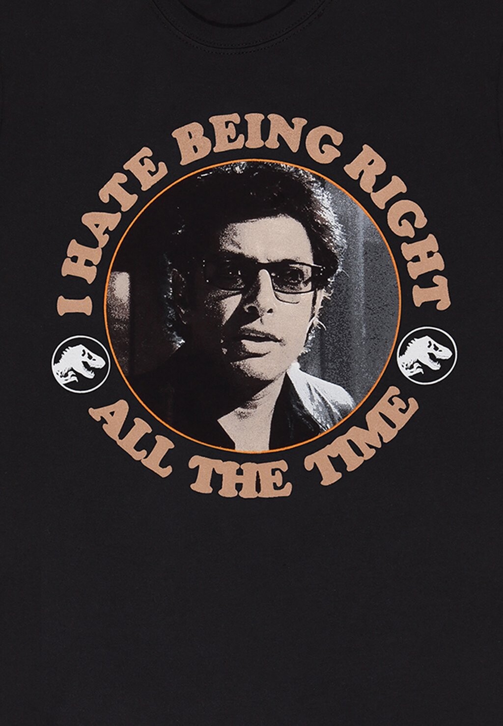 

Футболка с принтом JURASSIC PARK HATE BEING RIGHT Henry Tiger, цвет Mottled Black