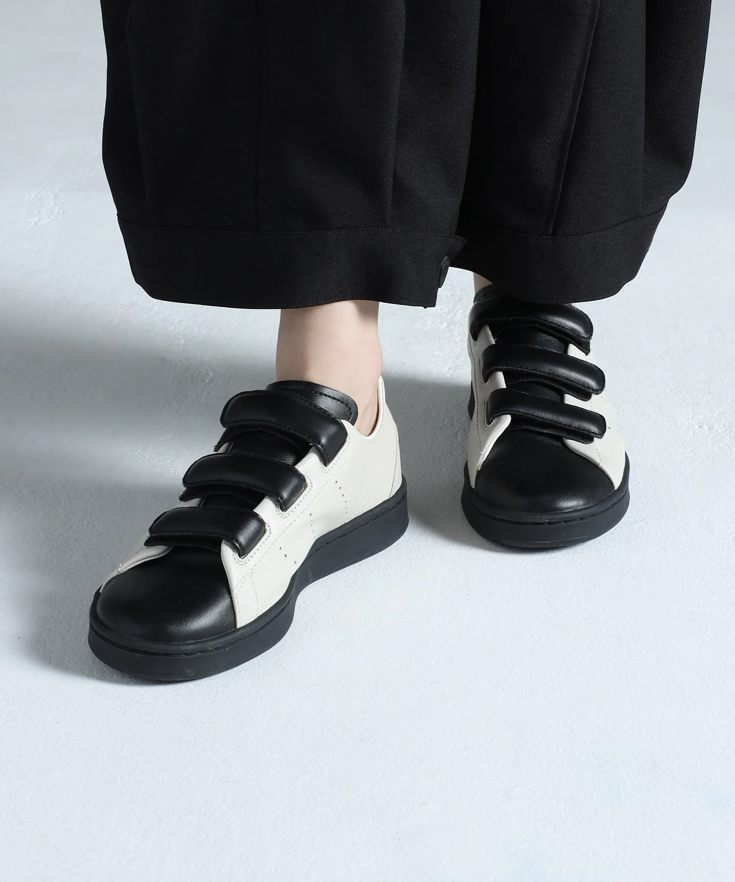 Унисекс кожаные кроссовки Y-3 Stan Smith Velc белые