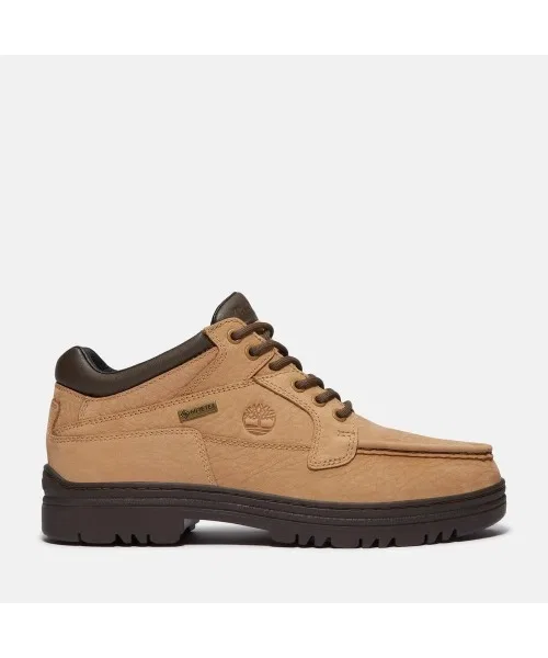 Мужские зимние кроссовки Timberland HERITAGE GTX MOC TOE MID из кожи с мембраной, коричневые — фото 4
